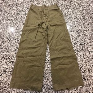 Forever 21 Green Flair Leg Jeans